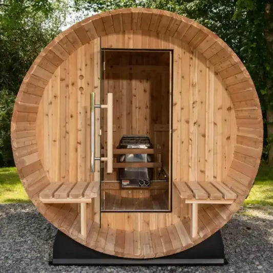 Almost Heaven Fairmont 4 Person Canopy Barrel Sauna