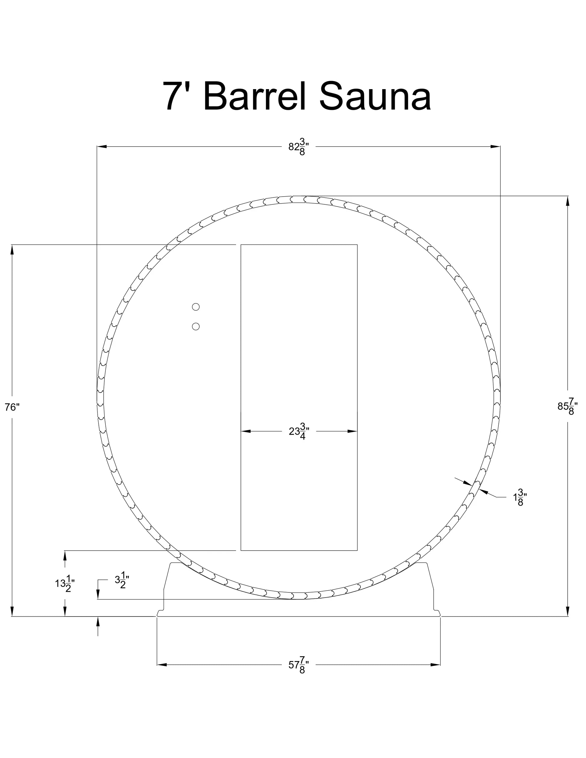 Almost Heaven Lewisburg 6 Person Classic Barrel Sauna Rustic Cedar,Onyx - Stained Southern Pine Almost Heaven Sauna Almost_Heaven_7ft_Barrel_Diameter_fecbd909-95ee-4188-bedb-c9a23efd5d3b.webp