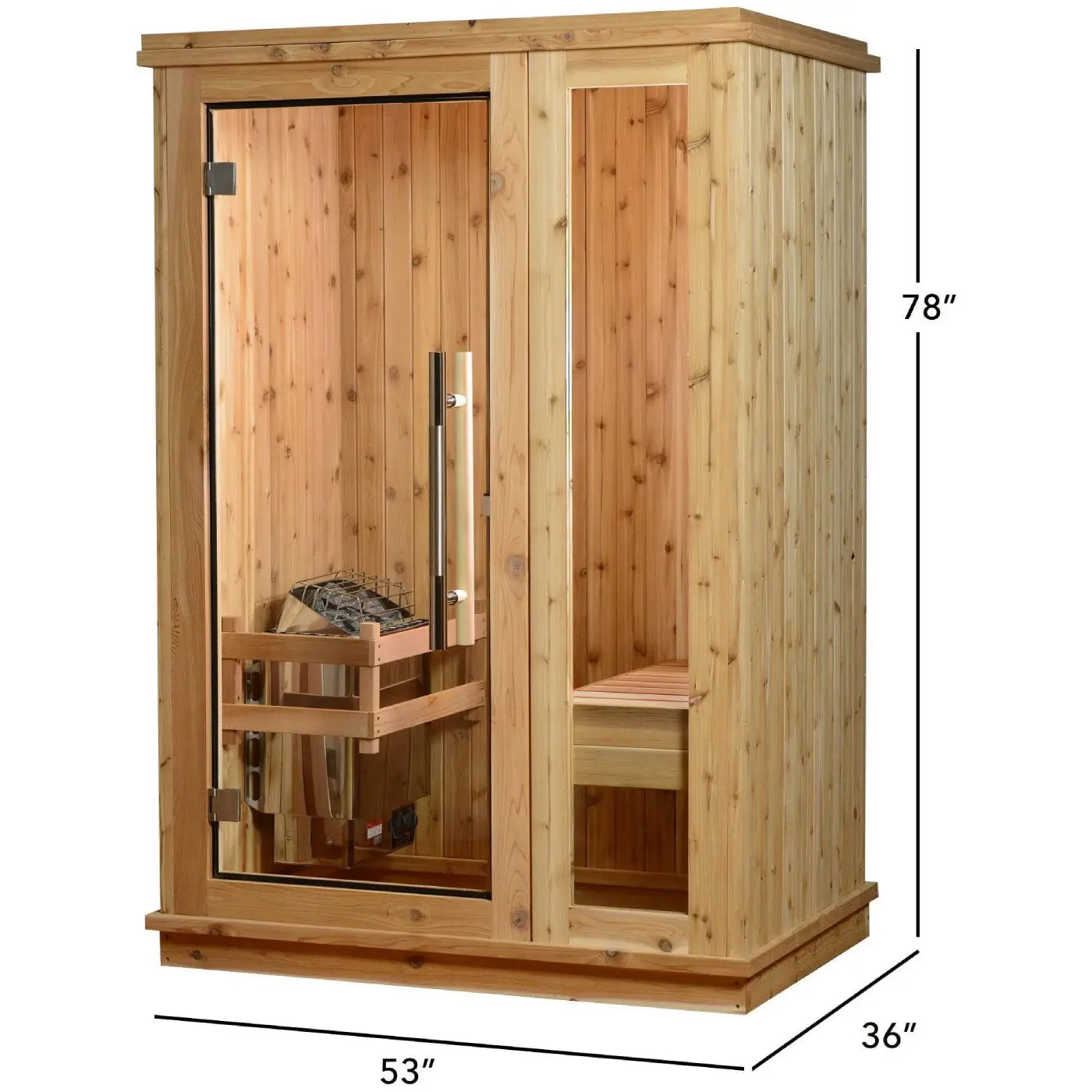 Almost Heaven Logan 1 Person Indoor Sauna Respite Series Rustic Cedar,Fir Almost Heaven Sauna Almost_Heaven_Logan_1_Person_Indoor_Sauna_Respite_Series_03.webp