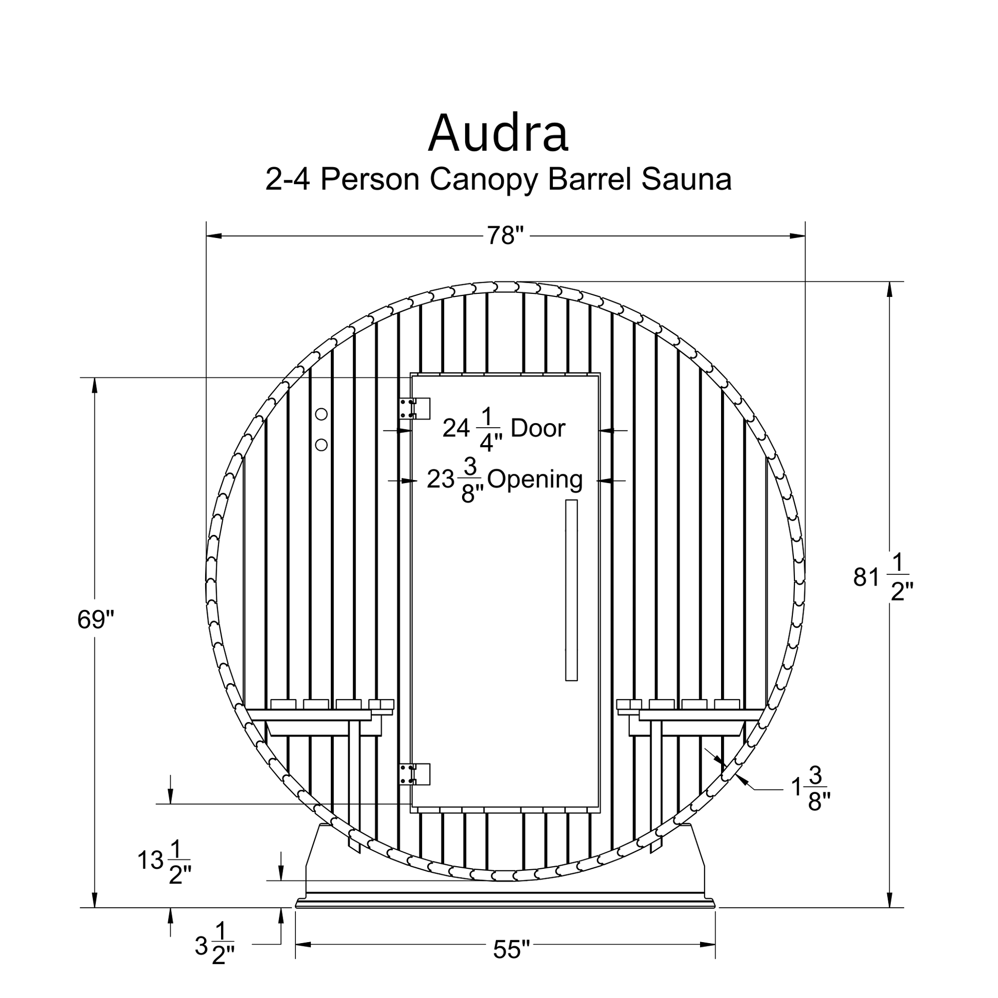 Almost Heaven Audra 4 Person Canopy Barrel Sauna - photo 10