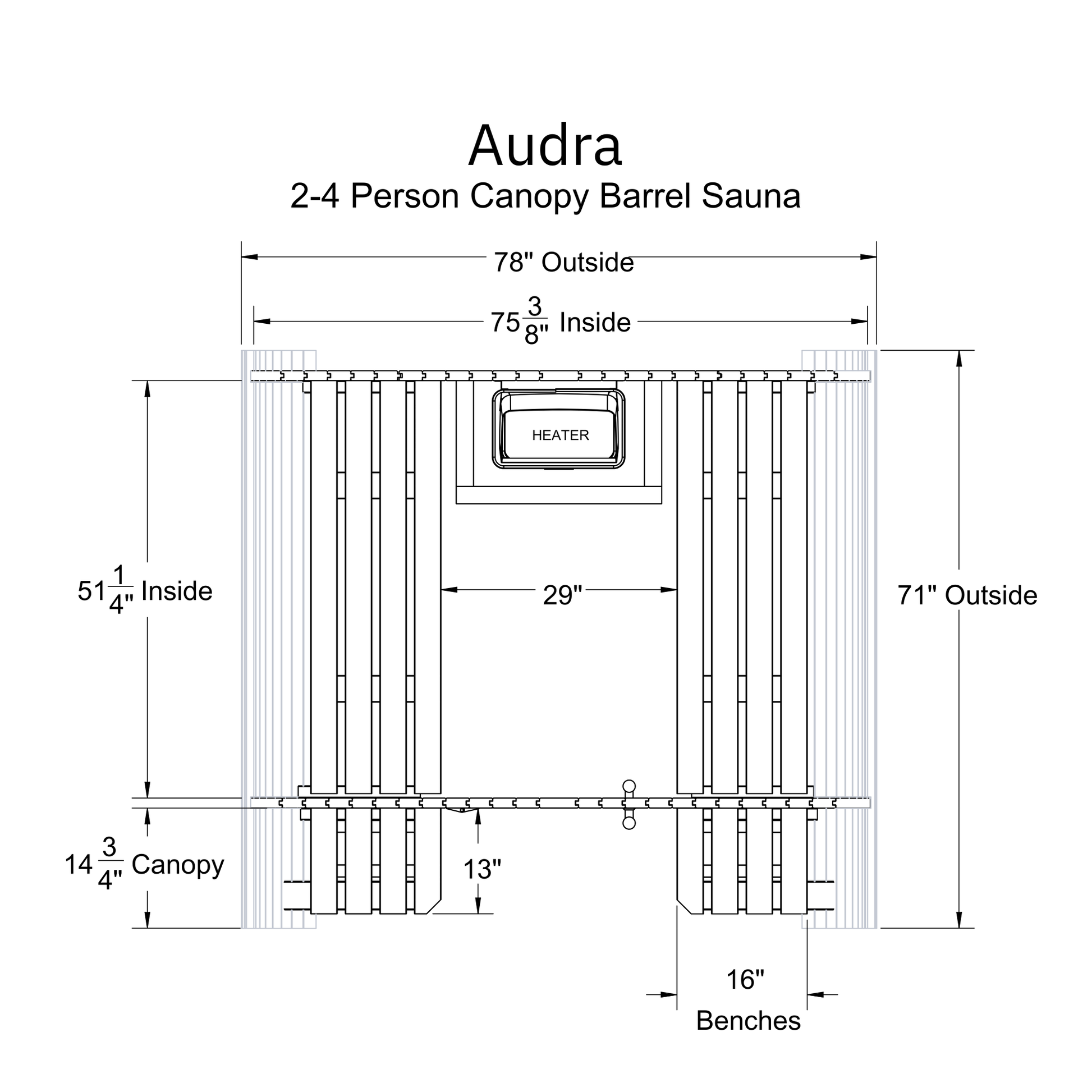 Almost Heaven Audra 4 Person Canopy Barrel Sauna - photo 11