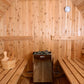 Almost Heaven Sauna Seneca 6 Person Classic Barrel Sauna Rustic Cedar,Onyx - Stained Southern Pine Almost Heaven Sauna Almost_Heaven_Seneca_Barrel_Interior.webp