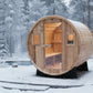 Barrel Outdoor Sauna - 6 Person w/ Harvia KIP 8kW Wi-Fi Heater Redwood Outdoors BarrelOutdoorSauna-6Personw_HarviaKIP8kWWi-FiHeaterbyRedwoodOutdoors_7.webp