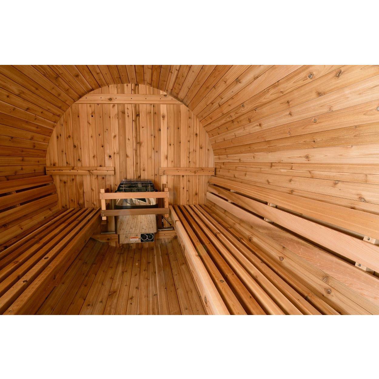 Almost Heaven Saunas Shenandoah 6 Person Barrel Sauna with Changing Room Rustic Cedar,Onyx - Stained Southern Pine Almost Heaven Sauna BarrelSaunaInteriorSideShot_1024x1024_2x_d6882546-27fa-42c3-8c66-534bfcdbd24e.jpg