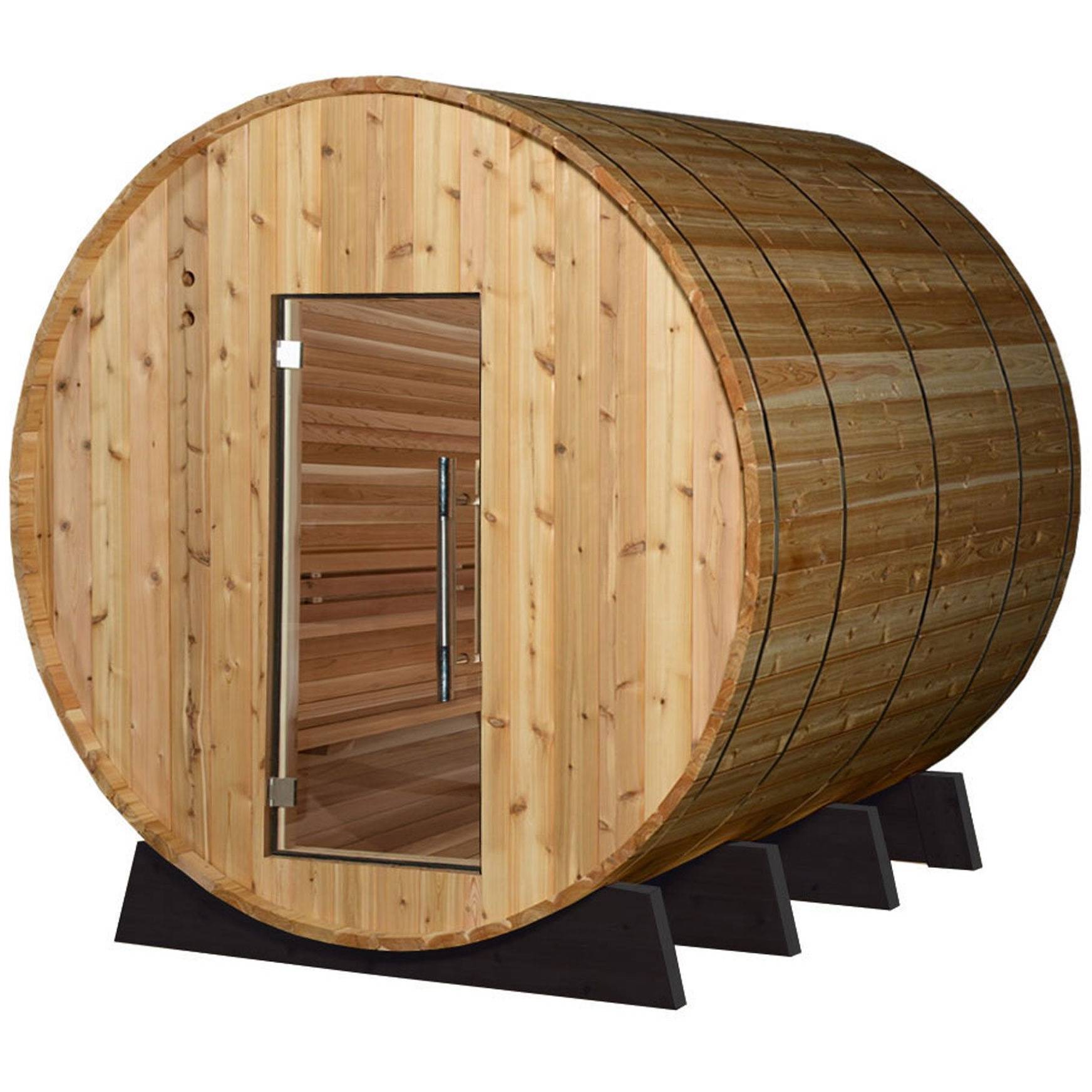 Almost Heaven Lewisburg 6 Person Classic Barrel Sauna Rustic Cedar Almost Heaven Sauna Barrel_Classic_Lewisburg_glass_1024x1024_2x_e99bba76-76e2-4e28-aeea-e341b2e2a90c.jpg