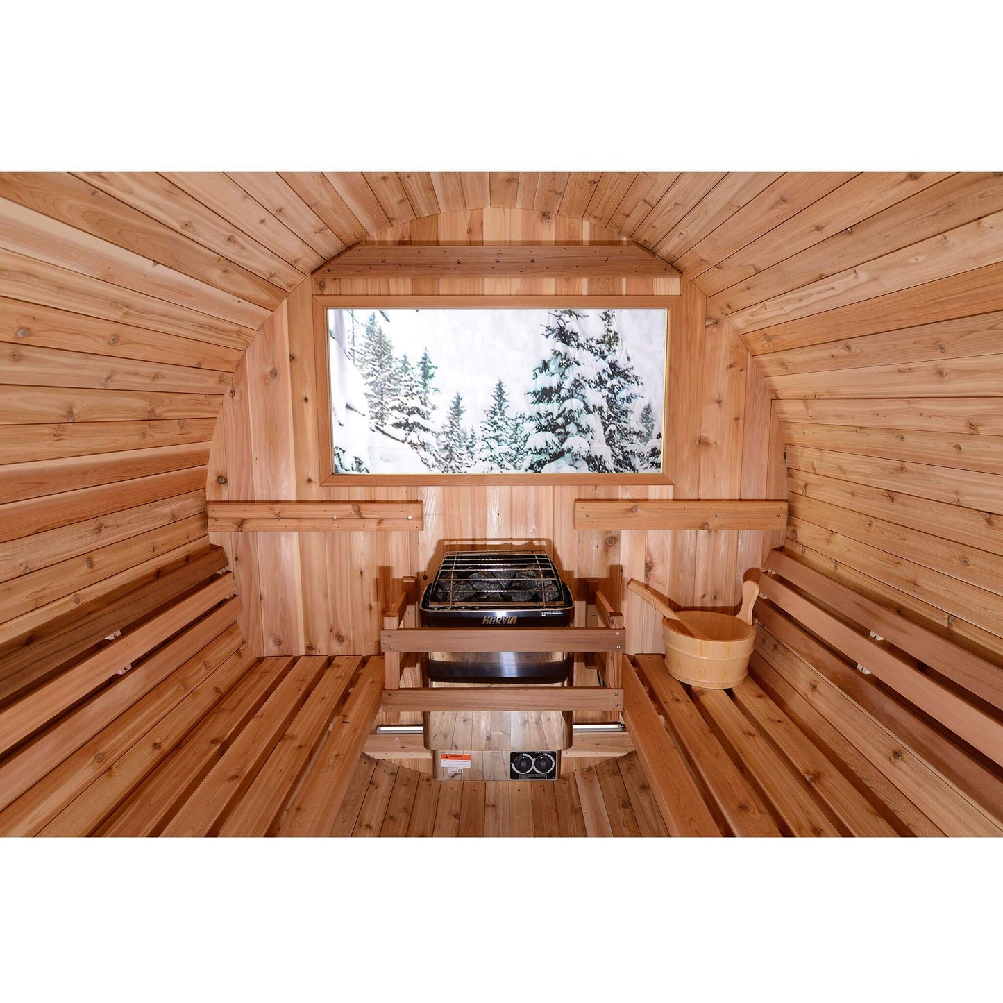 Almost Heaven Pinnacle 4 Person Classic Barrel Sauna Rustic Cedar,Onyx - Stained Southern Pine Almost Heaven Sauna Barrel_Detail_Pinnacle_Vista_2_1_1024x1024_2x_9f68fc44-2ead-4a74-98a8-96b54df9e64b.jpg