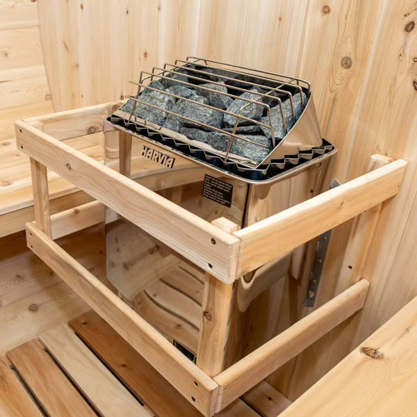 Dundalk Tranquility Barrel Sauna 6'6" x 9'10" Dundalk LeisureCraft CTC2345W-8.heic