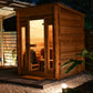 Cabin Outdoor Sauna - 4 Person w/ Harvia KIP 8kW Wi-Fi Heater Redwood Outdoors CabinOutdoorSauna-4Personw_HarviaKIP8kWWi-FiHeater_2.webp