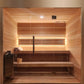 Custom Indoor Sauna Room - 3' x 4' x 8' - Finnish Sauna Builders Western Red Cedar / No Accessories / No Heater,Western Red Cedar / No Accessories / Harvia KIP45W 4.5KW WiFi with Heater Stones,Western Red Cedar / No Accessories / HUUM Cliff Mini 3.5KW WiF