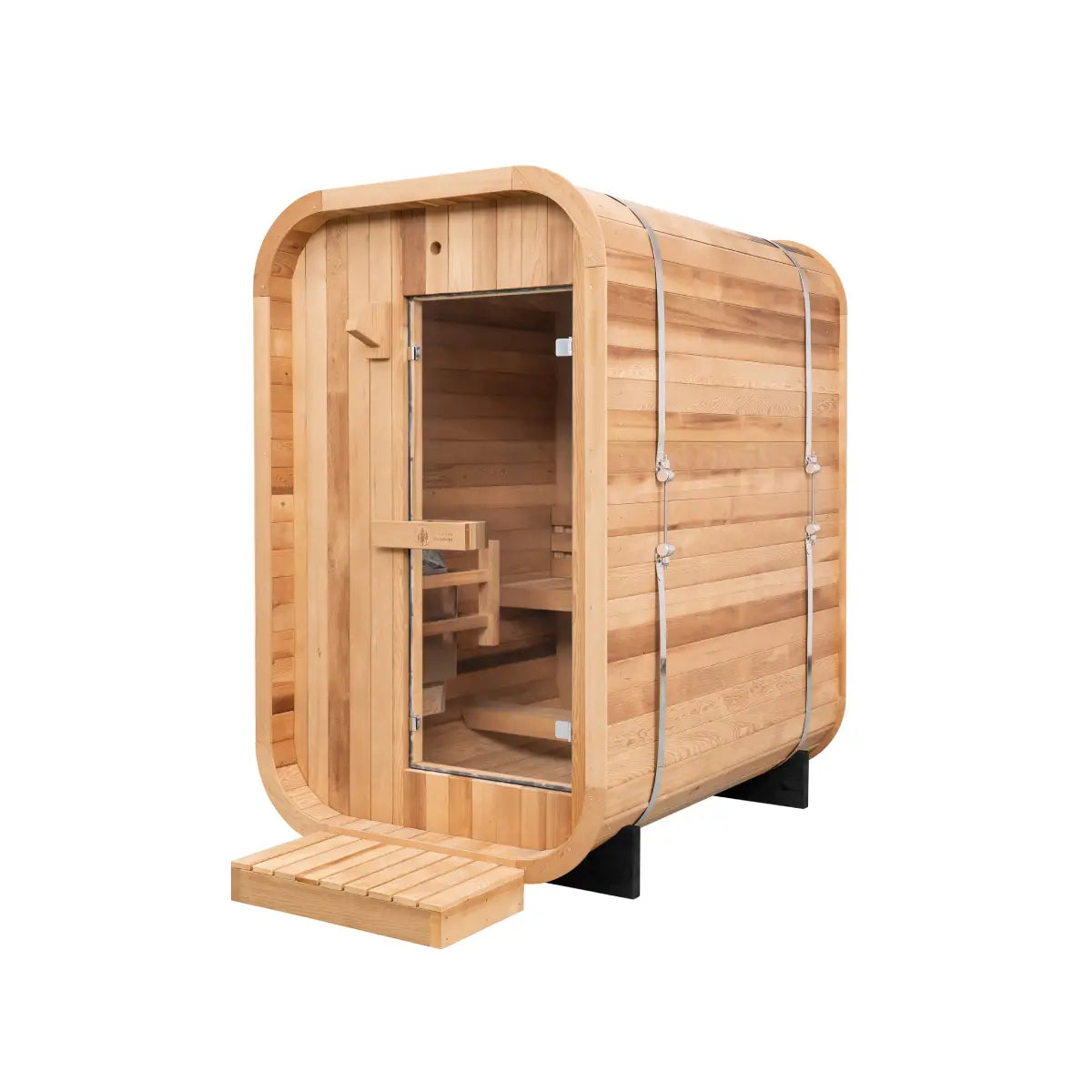 Duo Outdoor Sauna - 2 Person w/ Harvia KIP 8kW Wi-Fi Heater Redwood Outdoors DuoOutdoorSauna-2Personw_HarviaKIP8kWWi-FiHeaterbyRedwoodOutdoors.webp