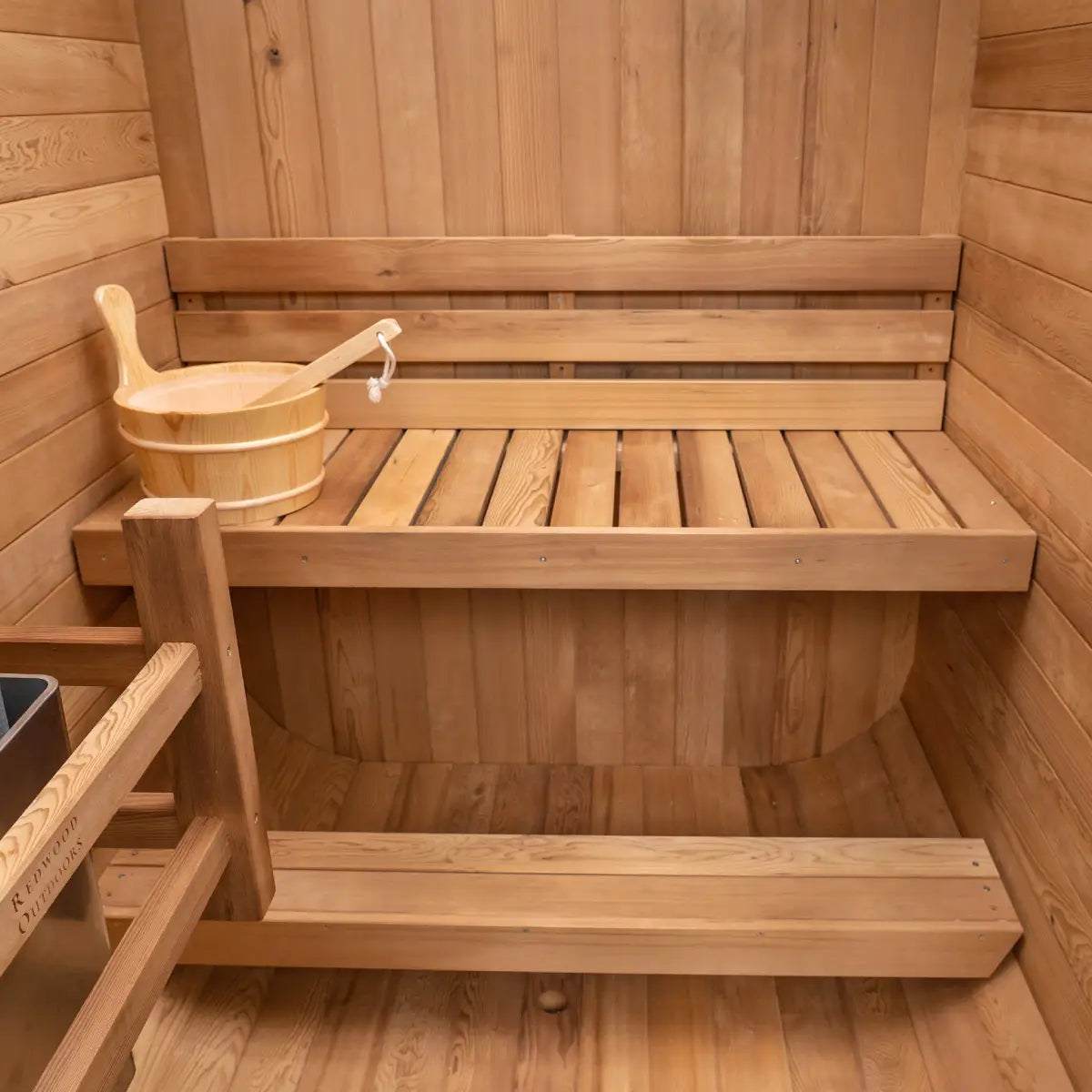 Duo Outdoor Sauna - 2 Person w/ Harvia KIP 8kW Wi-Fi Heater Redwood Outdoors DuoOutdoorSauna-2Personw_HarviaKIP8kWWi-FiHeaterbyRedwoodOutdoors_6.webp