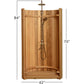 Almost Heaven Ellipse Outdoor Shower Rustic Cedar / No Floor / Nickel,Rustic Cedar / No Floor / Onyx,Rustic Cedar / Floor / Nickel,Rustic Cedar / Floor / Onyx Almost Heaven Sauna Elipse_w_Measurements.jpg