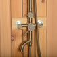 Almost Heaven Ellipse Outdoor Shower Rustic Cedar / No Floor / Nickel,Rustic Cedar / No Floor / Onyx,Rustic Cedar / Floor / Nickel,Rustic Cedar / Floor / Onyx Almost Heaven Sauna Ellipse_Fixture_Closeup_6ca8c060-5462-4437-b587-6fcaa38f301b.jpg