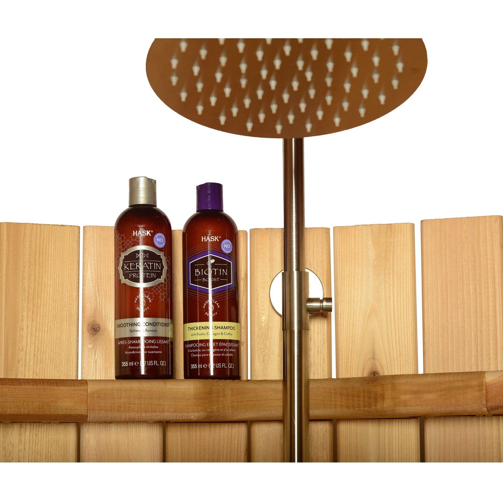 Almost Heaven Ellipse Outdoor Shower Rustic Cedar / No Floor / Nickel,Rustic Cedar / No Floor / Onyx,Rustic Cedar / Floor / Nickel,Rustic Cedar / Floor / Onyx Almost Heaven Sauna Ellipse_Shower_Props.jpg