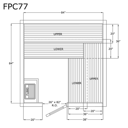 Finlandia Sauna 7' x 7' x 7' Pre-Cut Sauna Kit Standard Option / 7 Foot Tall / No Backrest,Standard Option / 7 Foot Tall / Backrest + $300.30,Standard Option / 7 Foot Tall / Backrest & Skirts + $1380.30,Standard Option / 8 Foot Tall + $397.32 / No Backres
