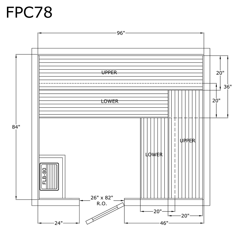Finlandia Sauna 7' x 8' x 7' Pre-Cut Sauna Kit Standard Option / 7 Foot Tall / No Backrest,Standard Option / 7 Foot Tall / Backrest + $343.20,Standard Option / 7 Foot Tall / Backrest & Skirts + $1543.20,Standard Option / 8 Foot Tall + $425.70 / No Backres