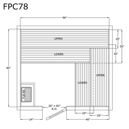 Finlandia Sauna 7' x 8' x 7' Pre-Cut Sauna Kit Standard Option / 7 Foot Tall / No Backrest,Standard Option / 7 Foot Tall / Backrest + $343.20,Standard Option / 7 Foot Tall / Backrest & Skirts + $1543.20,Standard Option / 8 Foot Tall + $425.70 / No Backres