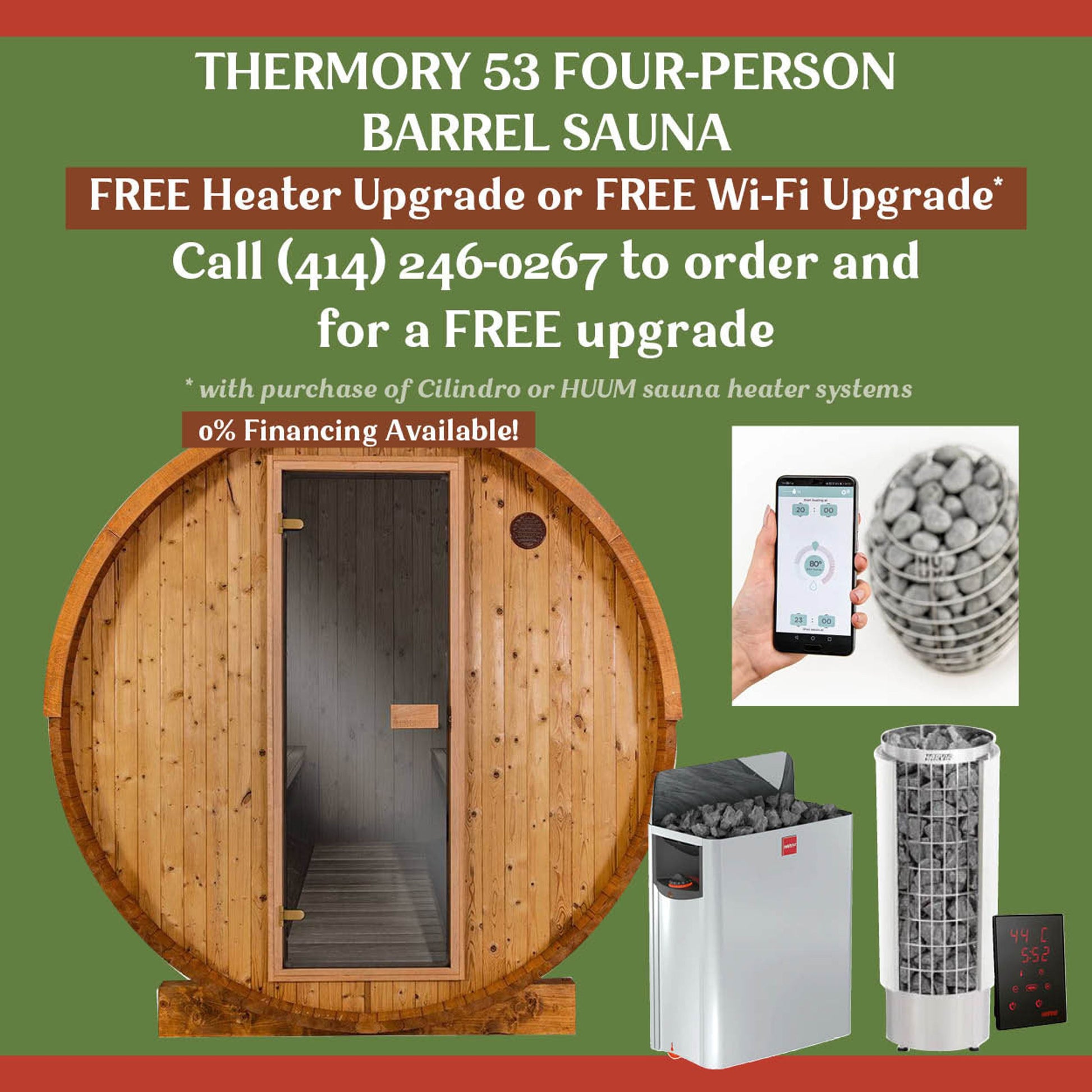 Thermory 4 Person Barrel Sauna 53 DIY Kit Thermally Modified Spruce Thermory FSB_Thermory53_proof2.jpg