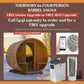 Thermory Barrel Sauna 60 DIY Kit with Porch and Window 4 Person Sauna Builder Thermally Modified Spruce Thermory FSB_Thermory60_proof2.jpg
