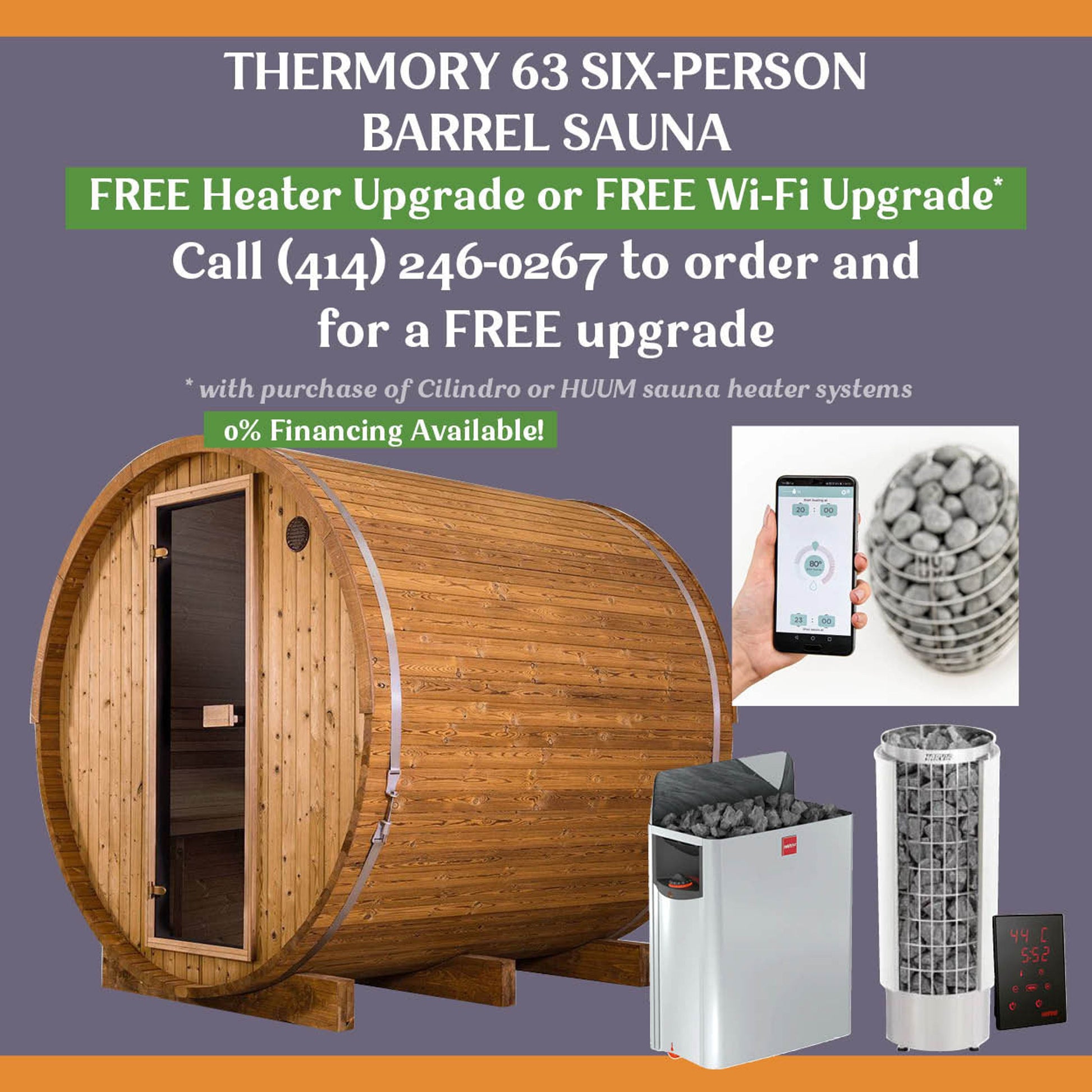 Thermory Barrel Sauna 63 DIY Kit 6 Person Sauna Builder Thermally Modified Spruce Thermory FSB_Thermory63_proof2.jpg