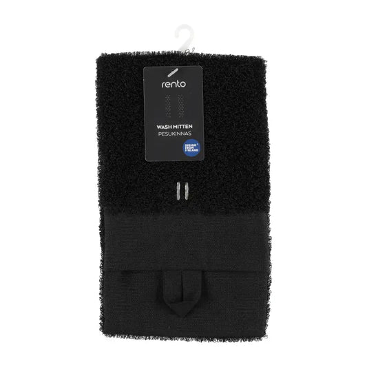 Finnleo Wash Mitten: Linen, Black (14x24 cm)