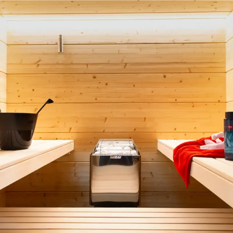 Harvia KIP45B Stainless Steel 4.5KW Sauna Heater with Built-in Control JH45B2401 (100-210cf)