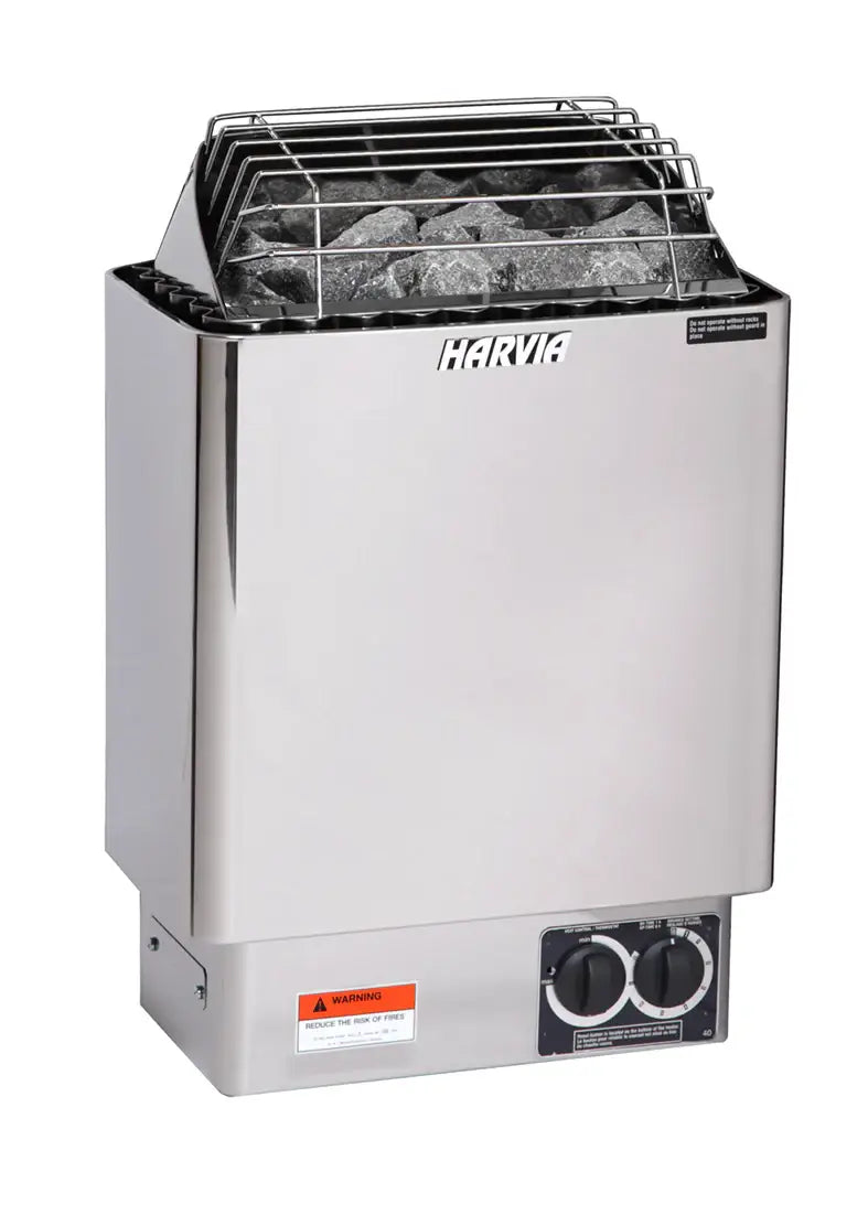 Harvia KIP45B Stainless Steel with Built-in Control 240V 1PH / 100 to 210 cubic feet Harvia Harvia_KIP45B_Stainless_Steel_with_Built-in_Control_01.webp