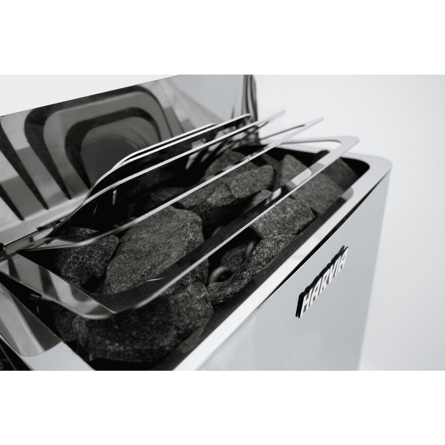 Harvia Wall Sauna Heater 6kw Stainless Steel with Built-In Controls(170-300cf) Stainless Steel,Black Stainless Steel Harvia Harvia_TheWall_HSWS6U1B_HSWS8U1B_d2.png