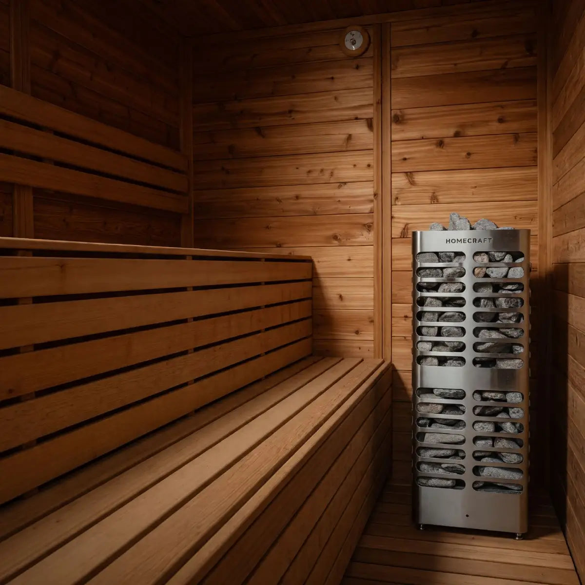 Homecraft Revive 6kW Electric Sauna Heater 240V 1-Phase / No Control / No Stones,240V 1-Phase / No Control / Stones Included,240V 1-Phase / Indoor Control + Wifi Touchpad / No Stones,240V 1-Phase / Indoor Control + Wifi Touchpad / Stones Included,240V 1-P
