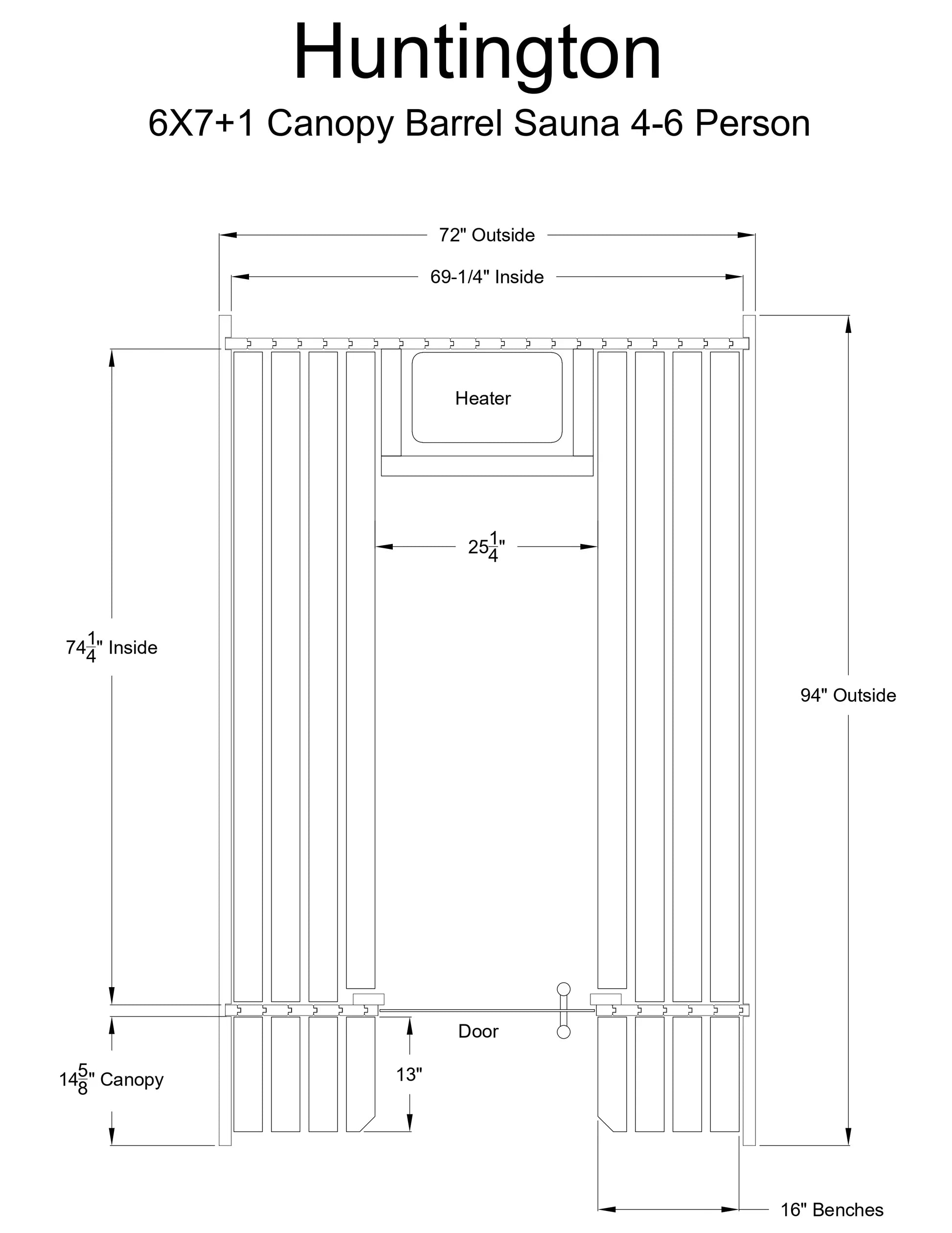 Almost Heaven Huntington 6 Person Canopy Barrel Sauna Rustic Cedar,Onyx - Stained Southern Pine Almost Heaven Sauna HuntingtonLayoutDrawing_1e47db10-1903-4dad-92b9-884c501f1372.webp