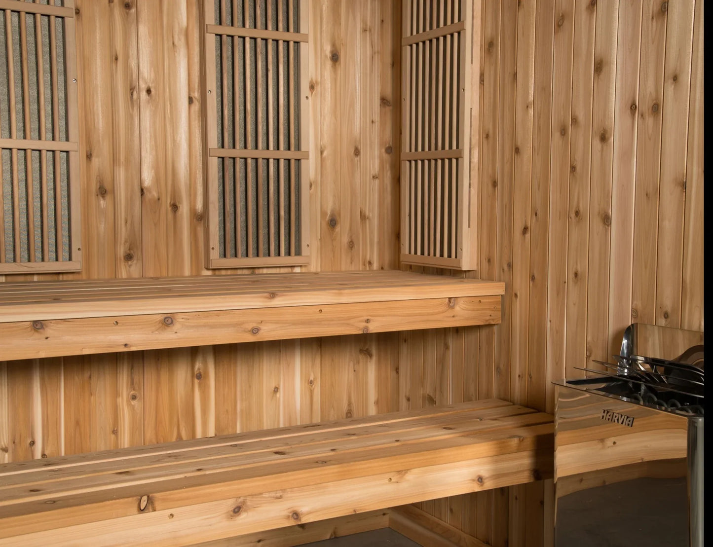 Almost Heaven Grayson 4 Person Indoor Sauna Respite Series Rustic Cedar,Fir Almost Heaven Sauna Hybrid_Grayson_2.webp