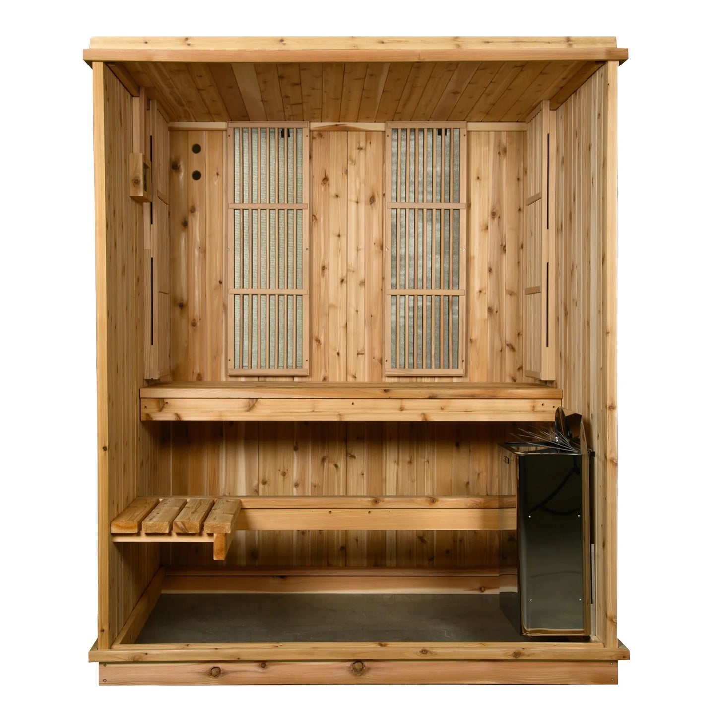 Almost Heaven Madison 3 Person Indoor Sauna Respite Series Rustic Cedar,Fir Almost Heaven Sauna Hybrid_Madison_4.webp