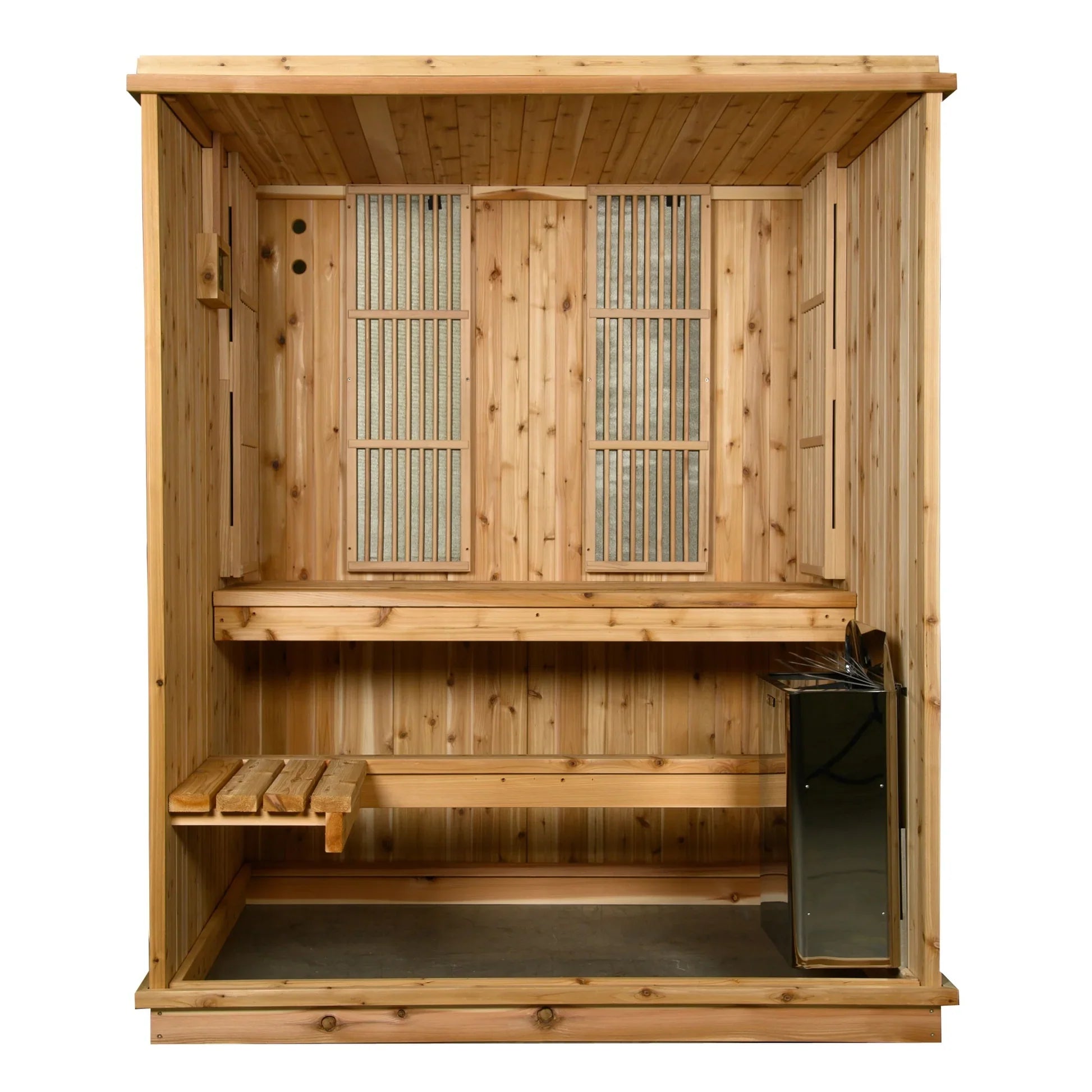 Almost Heaven Madison 3 Person Indoor Sauna Respite Series Rustic Cedar,Fir Almost Heaven Sauna Hybrid_Madison_4.webp