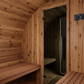 Thermory 4 Person Barrel Sauna No 80 DIY Kit with Changing Room and Window Thermally Modified Spruce Thermory Indoor_right.png