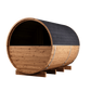 Thermory 4 Person Barrel Sauna No 80 DIY Kit with Changing Room and Window Thermally Modified Spruce Thermory Left.png