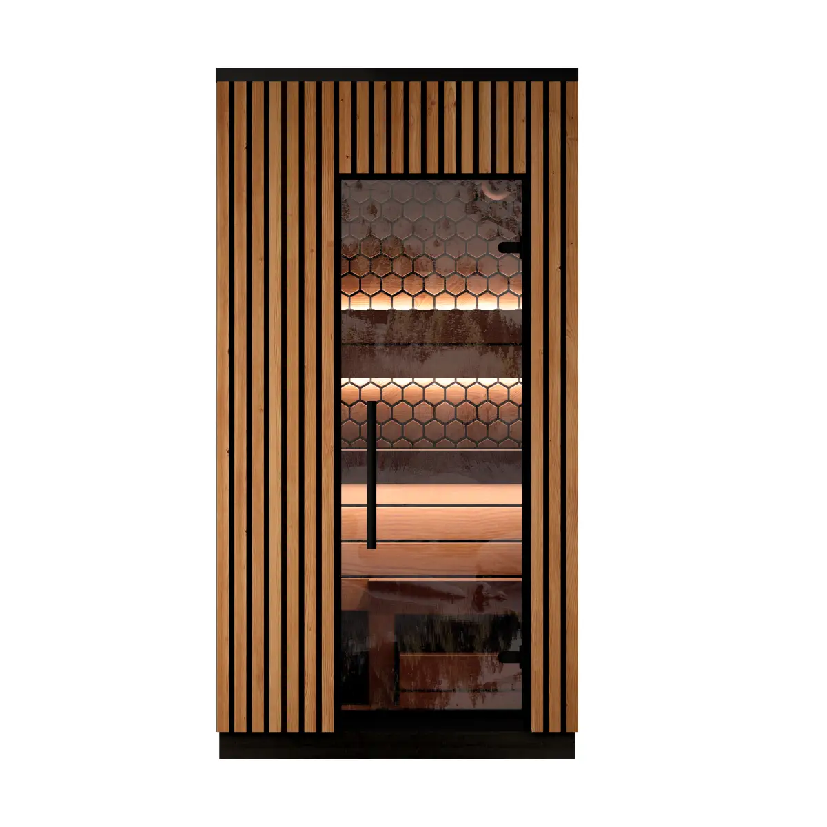Leil® Viva 120 1 Person Outdoor Sauna Kit Leil® Saunas Leil_Viva1201PersonOutdoorSaunaKit_3.webp