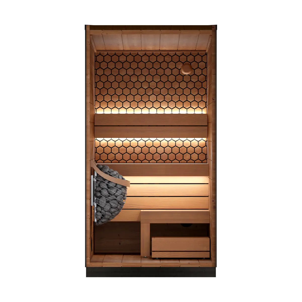 Leil® Viva 120 1 Person Outdoor Sauna Kit Leil® Saunas Leil_Viva1201PersonOutdoorSaunaKit_4.webp