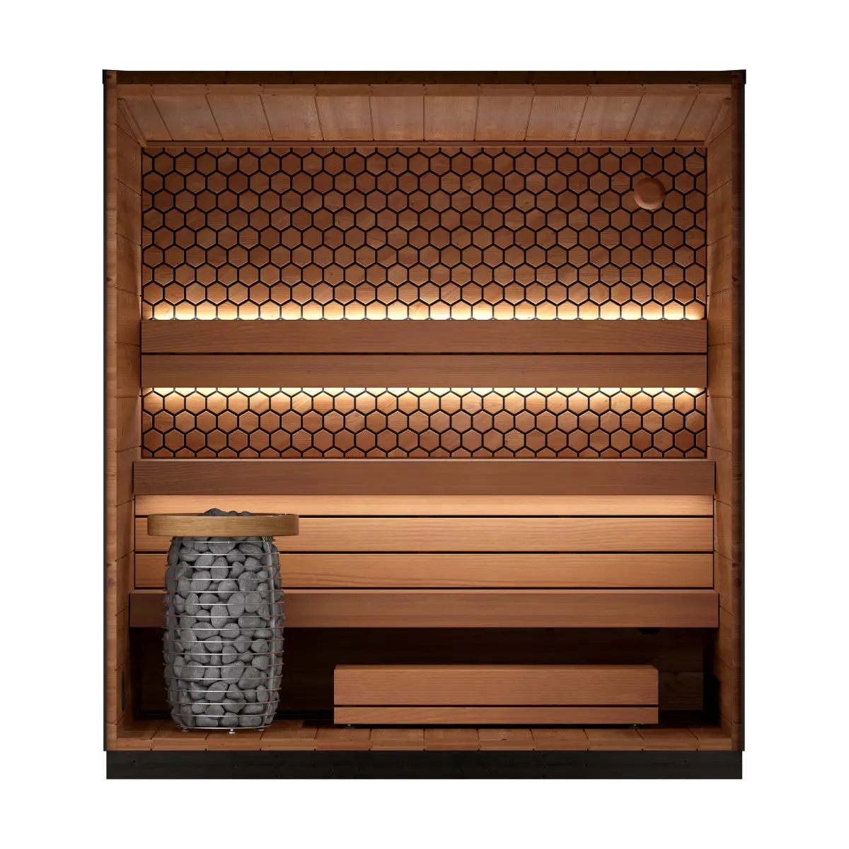 Leil® Viva 210 4 Person Outdoor Sauna Kit Leil® Saunas Leil_Viva2103PersonOutdoorSaunaKit_3.webp