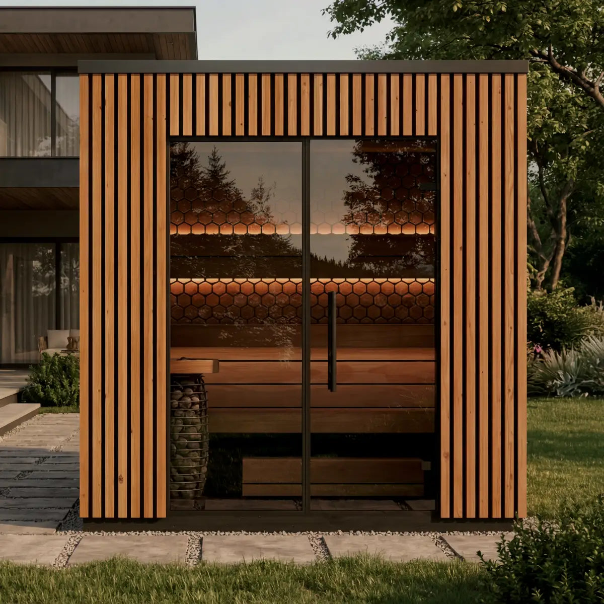 Leil® Viva 210 4 Person Outdoor Sauna Kit Leil® Saunas Leil_Viva2103PersonOutdoorSaunaKit_4.webp