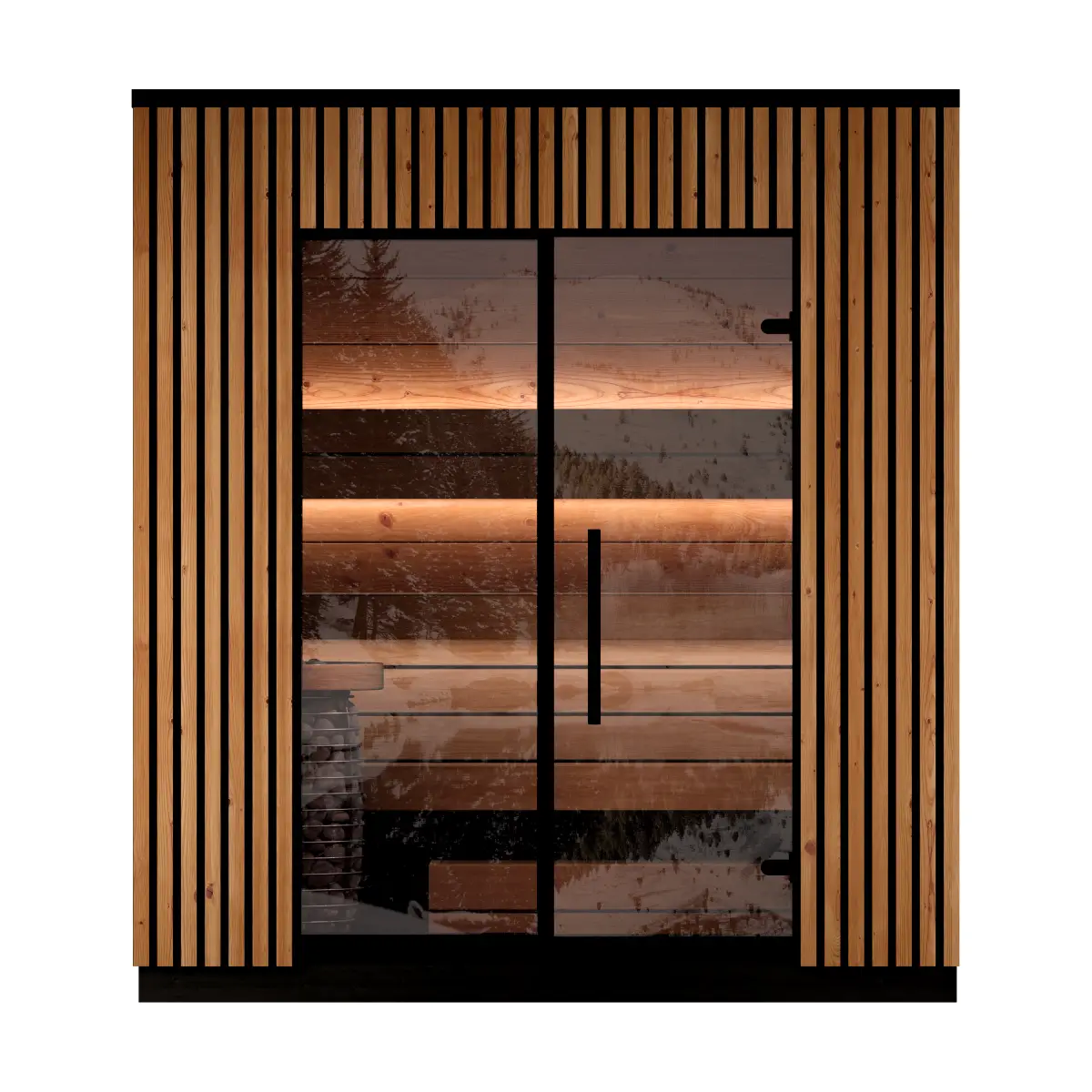 Leil® Viva 210 4 Person Outdoor Sauna Kit Leil® Saunas Leil_Viva2103PersonOutdoorSaunaKit_5.webp