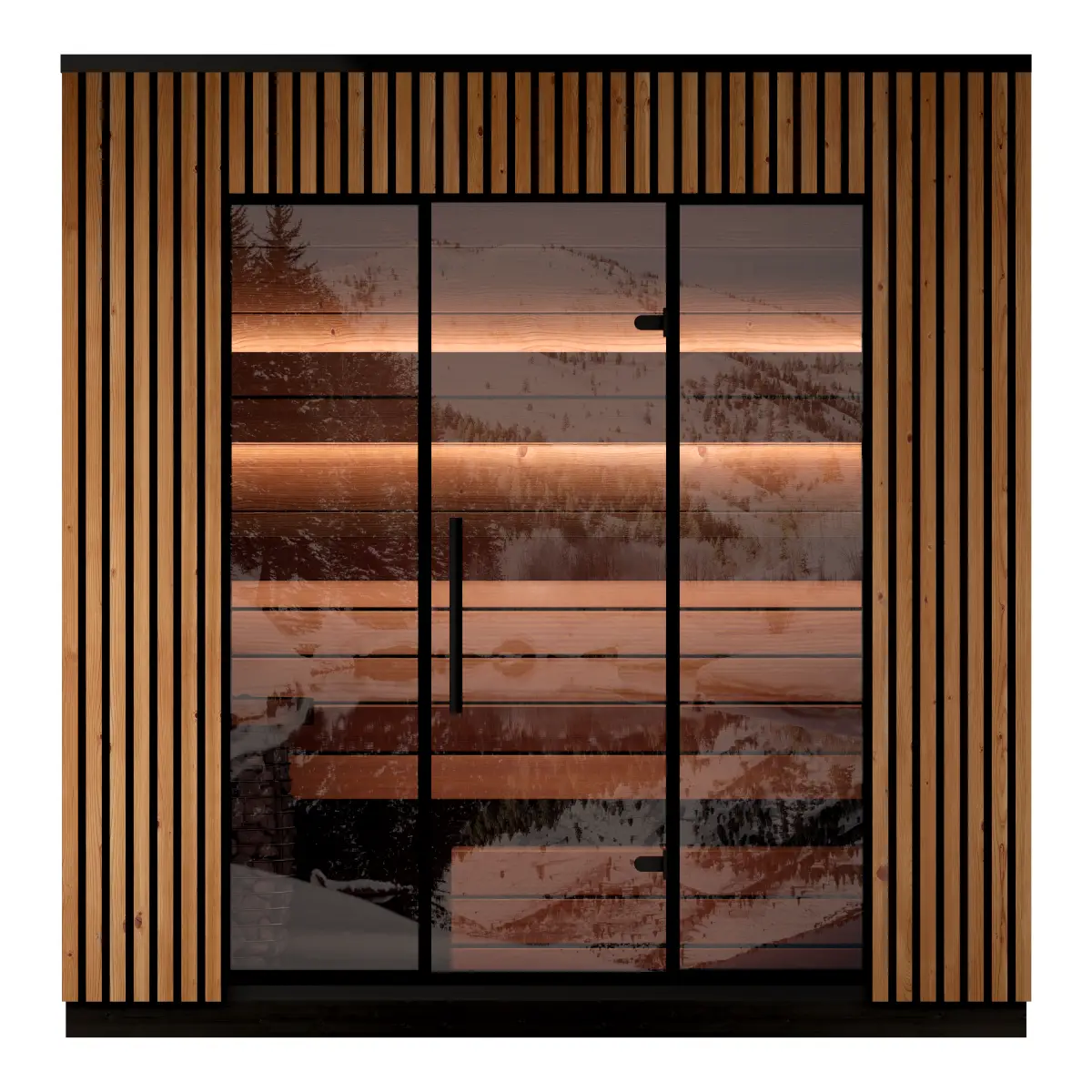 Leil® Viva 250 4 Person Outdoor Sauna Kit Leil® Saunas Leil_Viva2504PersonOutdoorSaunaKit_1.webp