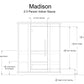 Almost Heaven Madison 3 Person Indoor Sauna Respite Series Rustic Cedar,Fir Almost Heaven Sauna MadisonFrontView.webp
