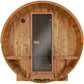 Thermory 4 Person Barrel Sauna No 61 DIY Kit with Porch Thermally Modified Spruce Thermory No61-Front.jpg