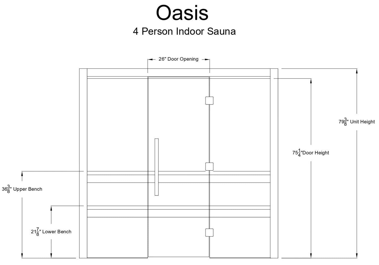Almost Heaven Oasis 4 Person Indoor Sauna Rustic Cedar,Fir Almost Heaven Sauna OasisFrontView_0d7d427c-e82d-4237-9ebc-88387ac6b60c.webp