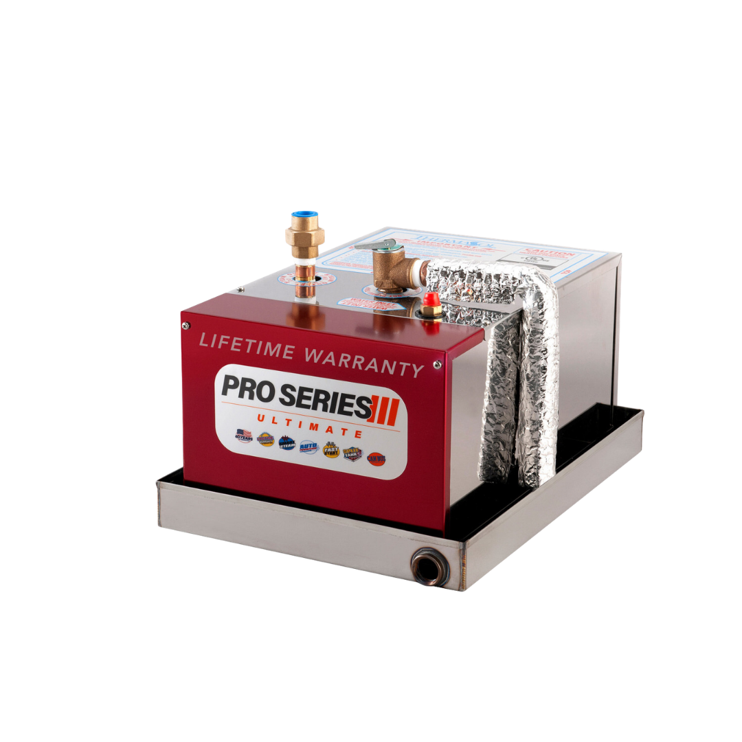 PRO Series III 1200 Steam Generator (24kW) Generator Only (No Control) / Tier 1 — Generator Only / —,MicroTouch Control / Tier 2 — Control Kit (Control + Steam Head) / Antique Brass — Round Steam Head,MicroTouch Control / Tier 2 — Control Kit (Control + S