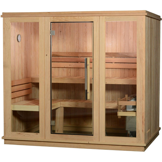 Almost Heaven Bridgeport 6 Person Indoor Sauna Respite Series Rustic Cedar,Fir Almost Heaven Sauna Respite_Bridgeport_white_BG_1024x1024_2x_1462a34c-f6a4-4c32-8102-fb75f30ec277.jpg
