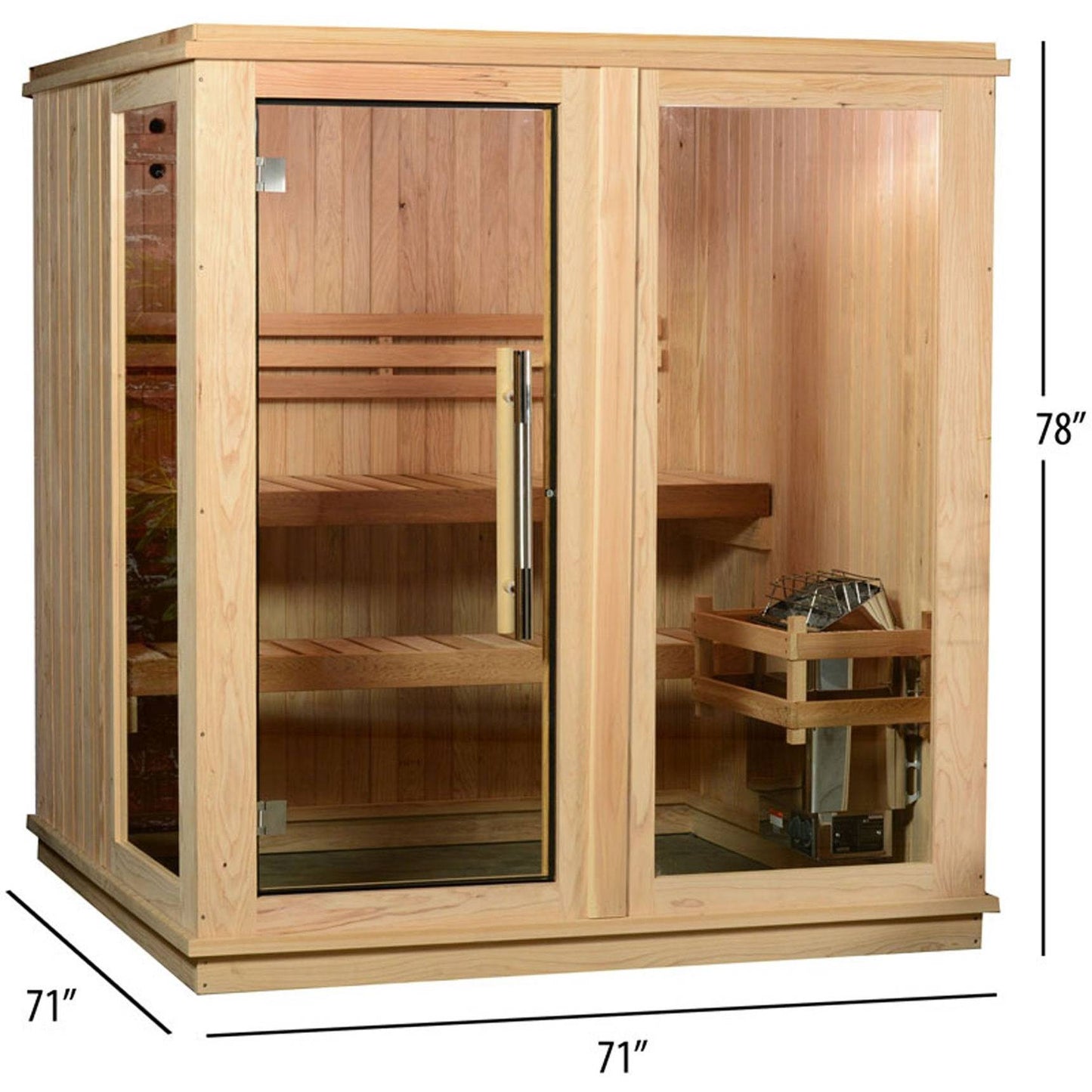 Almost Heaven Grayson 4 Person Indoor Sauna Respite Series Rustic Cedar,Fir Almost Heaven Sauna Respite_Grayson_measurements_1024x1024_2x_76dfb368-0368-4093-811d-f8d7c5028c9b.jpg