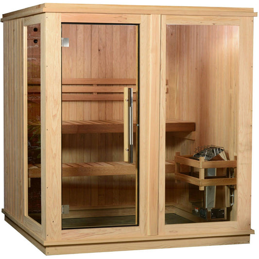 Almost Heaven Grayson 4 Person Indoor Sauna Respite Series Rustic Cedar,Fir Almost Heaven Sauna Respite_Grayson_white_BG_1024x1024_2x_4e02777b-8799-4dcf-9f56-278abe60da5f.jpg