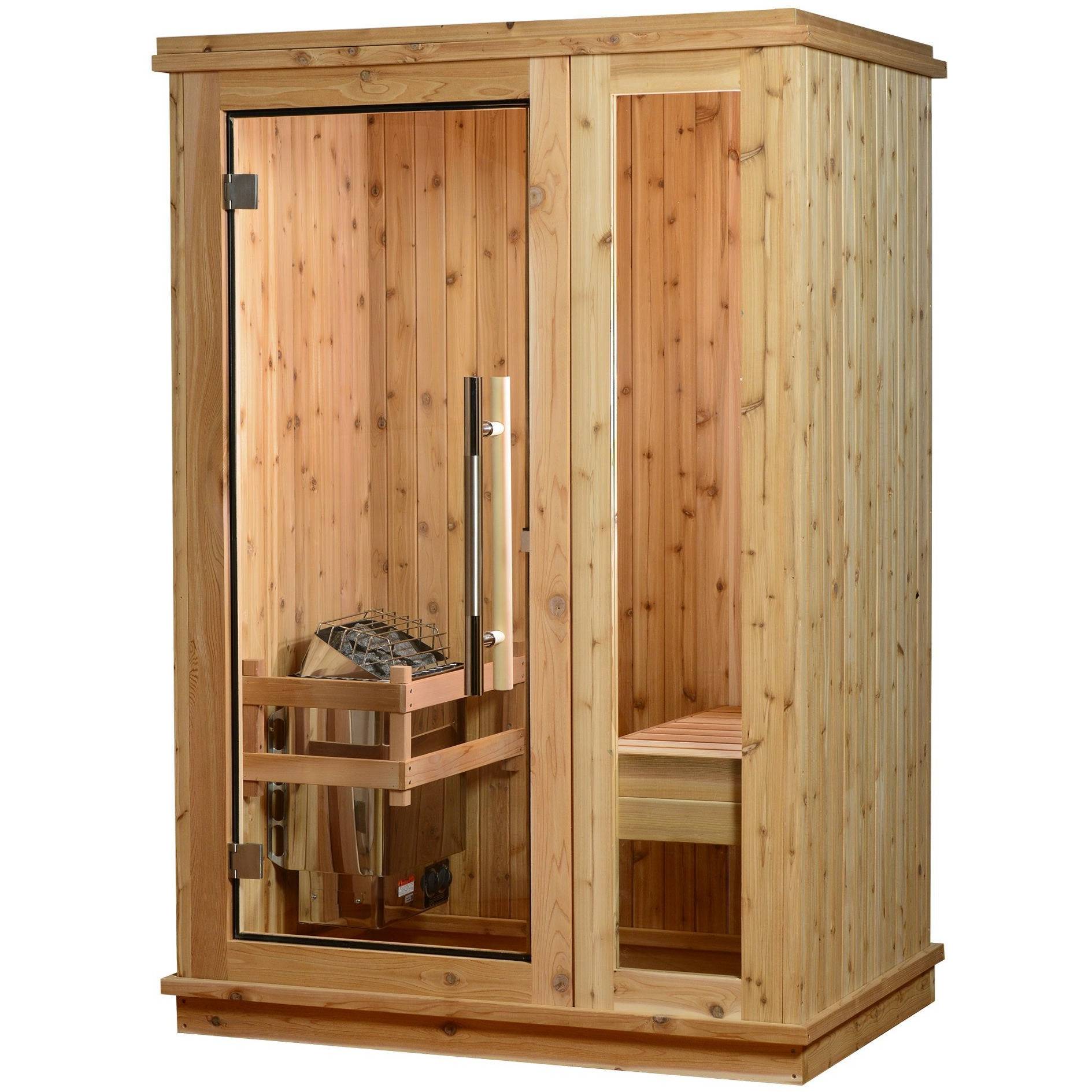 Almost Heaven Logan 1 Person Indoor Sauna Respite Series Rustic Cedar,Fir Almost Heaven Sauna Respite_Logan_Rustic_white_BG_1024x1024_2x_556d0c8b-ec0c-46c4-b874-577ec0b2ca9f.jpg