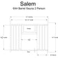 Almost Heaven Salem 2 Person Classic Barrel Sauna Rustic Cedar,Onyx - Stained Southern Pine Almost Heaven Sauna SalemLayoutDrawing.webp